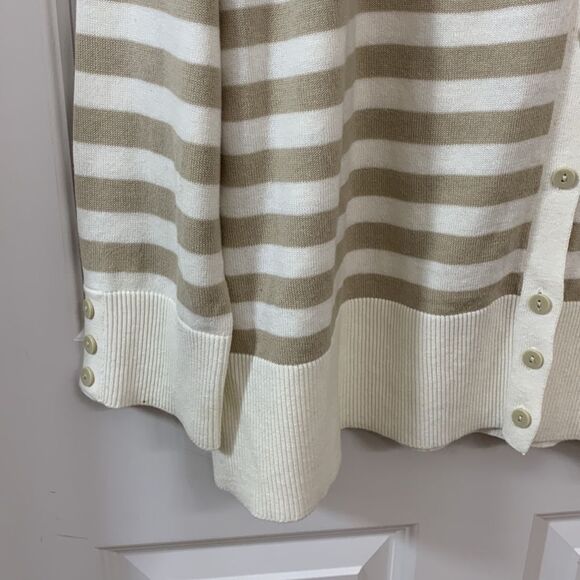 CJ Banks size 3XL button up striped cardigan NWOT - Picture 2 of 7